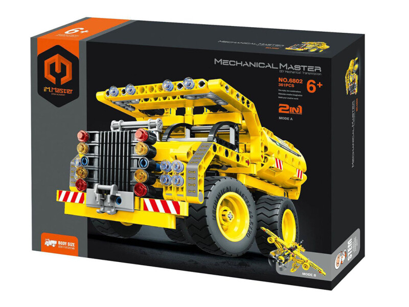 iM.Master Stavebnice auto nákladní sklápěč a letadlo 2v1 37cm